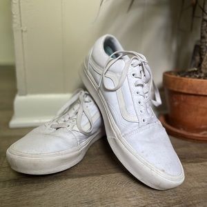 Vans Canvas Old Skool Men’s 11 in White